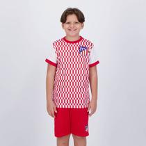 Kit Atlético de Madrid Juvenil Branco e Vermelho