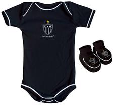 Kit Atlético Mineiro Body + Pantufa Para Bebê Galo Oficial