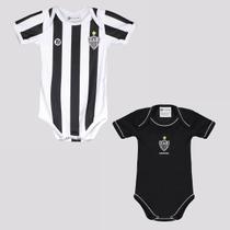 Kit Atlético Mineiro Bodys Preto e Listrado