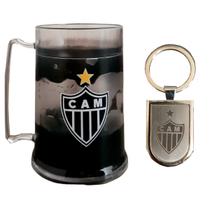Kit Atlético Mineiro - Caneca 300ml + Chaveiro Oficial Tamanho:ÚnicoCor:Preto