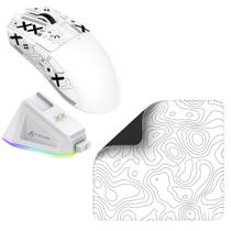 Kit Attack Shark X11 22000DPI RGB + MousePad 450x400mm White