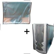 Kit Atx Capa Para Computador Gabinete CPU Monitor Full HD 20" 21" 22" Polegadas Resistente Poeira