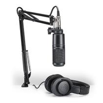 Kit Audio-Technica AT2020PK Microfone AT2020 + Fone ATH-M20X