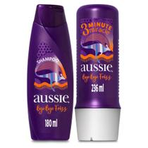 Kit Aussie Bye Bye Frizz Maciez e Brilho Shampoo 180ml e 3 Minutos Milagrosos 236ml