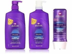 Kit Aussie Moist Shampoo Cond 865ml 3 Minute