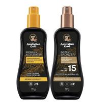 Kit Australian Gold Acel Dark Tanning+Prot Solar Spray Fps15