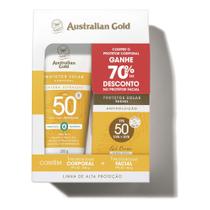 Kit Australian Gold Protetor Solar Corporal FPS 50 200g + Protetor Solar Facial FPS 50 50g
