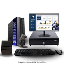 Kit Automação PDV TOB i3 4ªG 4GB SSD 120GB Win10 Rede S/Fio Teclado Mouse Monitor 15" Gvt. Dinheiro Imp. Térmica Leitor Cód Barras