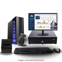 Kit Automação PDV TOB i3 4ªG 8GB SSD 240GB Win10 Rede S/Fio Teclado Mouse Monitor 15" Gvt. Dinheiro Imp. Térmica Leitor Cód Barras