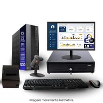 Kit Automação PDV TOB i3 6ªG 8GB SSD 240GB Win10 Rede S/Fio Teclado Mouse Monitor 19" Gvt. Dinheiro Imp. Térmica Leitor Cód Barra