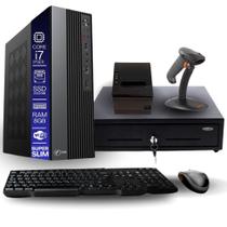 Kit Automação PDV TOB Intel i3 6ªG 8GB SSD 240GB Win10 Rede S/Fio Teclado Mouse Gaveta Dinheiro Impressora Térmica Leitor Código de Barras