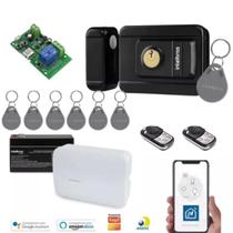 Kit Automatizador Casa Inteligente Wifi Fechadura E Controle - INTELBRAS