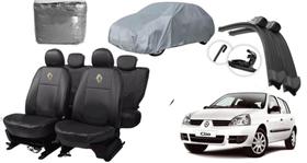 Kit Automotivo Clio 1990-2012 + Capa de Couro, Capa de Cobrir e Limpador Kit Automotivo Clio 1990-2012 + Capa de Couro, Capa de Cobrir e Limpador