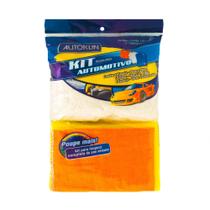 Kit Automotivo Com Flanela Esponja e Estopa - Autoklin Kit Automotivo Com Flanela Esponja e Estopa - Autoklin