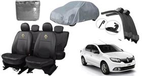 Kit Automotivo Logan 08-17: Capa de Couro, Cobertura e Limpador de Parabrisa