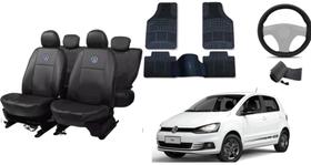 Kit Automotivo Luxo Fox 05-22 com Tapete e Protetor de Volante