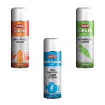 Kit Automotivo Radflu Limpa Contato + Limba Tbi + Silicone