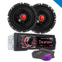 Kit Automotivo Rádio Alto Falante 6 Polegadas Usb Bluetooth