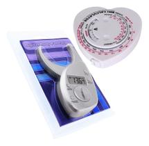 Kit Avaliação Cutânea Corporal Adipometro Digital Prata + Fita Antropométrica