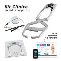 Kit avaliação fisica clinico neo cinza com balança - PRIME MED