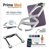 Kit avaliação fisica clinico neo plus cinza com balança - PRIME MED