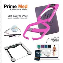 Kit avaliação fisica clinico neo plus rosa com balança - PRIME MED