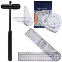 Kit Avaliação Fisica Goniometro Martelo Buck Trena Imc