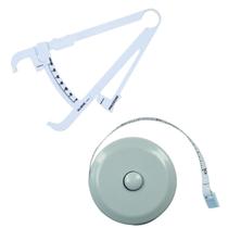 Kit Avaliacao Fisica Medir Gordura Corporal Adipometro Fita Metrica Imc