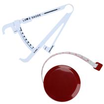 Kit Avaliacao Fisica Medir Gordura Corporal Fita Metrica Adipometro