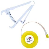 Kit Avaliacao Fisica Medir Gordura Corporal Fita Metrica Imc Adipometro Eu Amo Saúde
