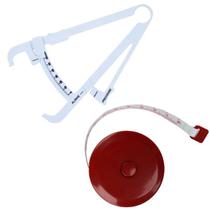 Kit Avaliacao Fisica Medir Gordura Corporal Fita Metrica Imc Adipometro