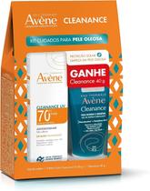 Kit Avène Cleanance UV FPS70 40g + Gel de Limpeza 40g Protetor Solar Antioleosidade com Efeito Mate, Redução de Oleosi