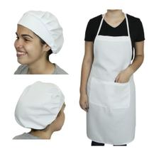 Kit Avental Com Bolso E Touca De Cozinha Em Oxford Conjunto De Cozinha Restaurante
