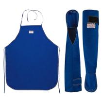 Kit Avental Cozinha Radiant Heat 90x70 Mangote Térmico 55 cm RioValley