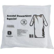 KIT _ Avental Descartável Manga Longa 20g com 10un - Descarpack - kit c/ 40 unidades KIT _ Avental Descartável Manga Longa 20g com 10un - Descarpack - kit c/ 40 unidades