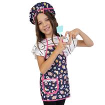 Kit Avental Infantil Com Chapéu De Cozinheiro 2 Pçs Candy Night