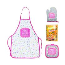 Kit avental luva e pegador dia das mães cla03347 Kit avental luva e pegador dia das mães cla03347