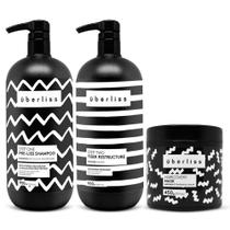 Kit Avlon Uberliis - Step One Pre-Liss Shampoo 950ml + Step Two Fiber Restructure 950ml + Haircovery Mask 450g