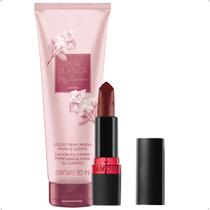 Kit Avon Loção Pur Blanca + Batom Ultra Color Matte Marrom Kit Avon Loção Pur Blanca + Batom Ultra Color Matte Marrom