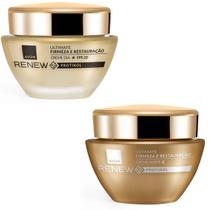 Kit avon renew ultimate 45+ dia fps 25 e noite 50g com protinol