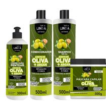 Kit Azeite de Oliva + Argan Shampoo Condicionador Mascara e Creme Kit Azeite de Oliva + Argan Shampoo Condicionador Mascara e Creme