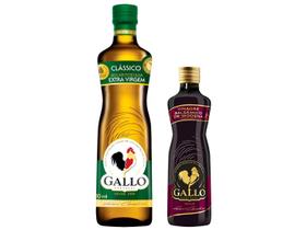 Kit Azeite de Oliva Gallo Clássico  - 500ml + Vinagre Balsâmico de Modena 250ml