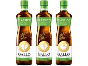 Kit Azeite de Oliva Gallo Clássico Extravirgem - 3 Unidades de 500ml Cada