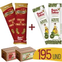 Kit Azeite e Vinagre Bom Sabor 4ml 195 Unidades