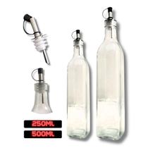 Kit Azeite Galheteiros Dosador Aço Inox E Vidro 250ml/500ml - Clink