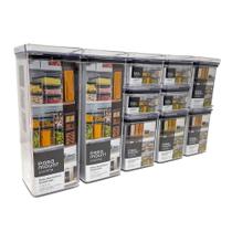 Kit b 10 potes quadrado lumini Kit b 10 potes quadrado lumini