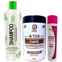 Kit B.tox Capilar Café Coffe Marroquina 2x1kg + Reparador de Fios 300ml Mairibel