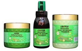 Kit Babá de Quiabo Coiffer 3itens Hidrata Nutri e Reestrutura Desembarca 20x mais