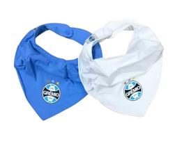 Kit Babador Bandana Azul e Branco Grêmio Oficial