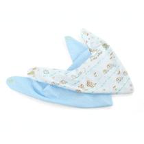 Kit babador bandana estampado 100% algodao 2 unidades